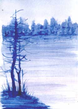 Protective Peg Ginsberg Blue Mounds WI watercolor  SOLD